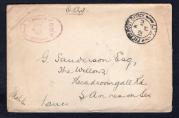 GB WW1 Military 1917 FPO T17 On Censored Cover To England. Soldier's Mail (p2750) - Brieven En Documenten