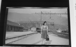 Négatif Film Snapshot -  GARE  CHEMIN DE FER  Train Railway Station,  A Identifier - Plaques De Verre