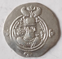 SASANIAN KINGS. Khosrau II. 591-628 AD. AR Silver Drachm Year 13 Mint MY - Oosterse Kunst