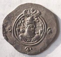 SASANIAN KINGS. Khosrau II. 591-628 AD. AR Silver Drachm Year  3 Mint LAM - Orientalische Münzen