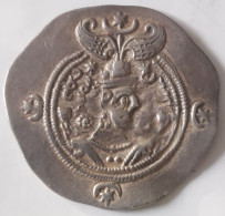 SASANIAN KINGS. Khosrau II. 591-628 AD. AR Silver Drachm Year 4 Mint AW - Oosterse Kunst
