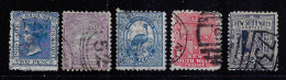 NEW SOUTH WALES  1863  SCOTT #48,77,78,98,99 CANCELLED - Oblitérés