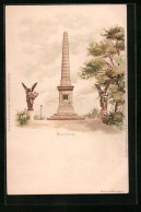 Lithographie Bad Harzburg, Canossasäule Auf Dem Burgberg  - Bad Harzburg