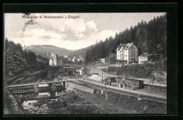 AK Wolkenstein I. Erzgeb., Bahnhof Flossplatz  - Wolkenstein