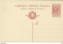 Gerusalemme - C.P. Leoni 20 Para Su 10 C. N. C 2 - Stamped Stationery