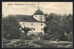 AK Zittau, Stadtgärtnerei Mit Blumenuhr  - Zittau