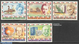 Upper Volta 1977 Nobel Prize Winners 5v, Mint NH, Health - History - Nature - Science - Health - Nobel Prize Winners -.. - Prix Nobel