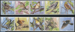 Great Britain 2017 Songbirds 10v (2x [::::]), Mint NH, Nature - Birds - Unused Stamps