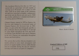 UK - BT - L&G - Channel Express - Lockheed Electra - 406B - Limited Edition In Folder - 600ex - Mint - BT General Issues