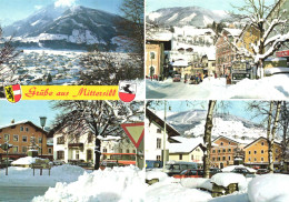 MITTERSILL, MULTIPLE VIEWS, EMBLEM, ARCHITECTURE, MOUNTAIN, CARS,  AUSTRIA, POSTCARD - Mittersill