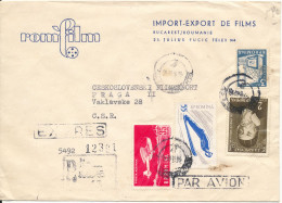 Romania Registered Express Cover Sent To Czechoslovakia 1962 - Covers & Documents