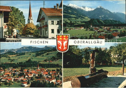 72593811 Fischen Allgaeu Kirche Panorama Brunnen Fischen I.Allgaeu - Fischen