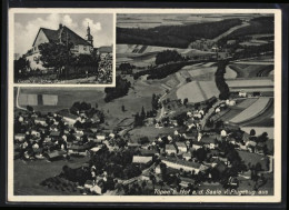 AK Töpen B. Hof, Gasthaus Z. Schw. Ross, Fliegeraufnahme Des Ortes  - Hof