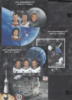 BHUTAN, 1999, The 30th Anniversary Of The First Manned Moon Landing,  Sheetlets,  3 V,  MNH, (**) - Bhutan