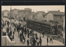 Cartolina Carrara, Il Trasporto Verso Del Monolite, Marmorsteinbruch  - Carrara