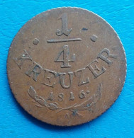 Autriche Austria Österreich 1/4 Kreuzer 1816 A Km 2107 - Autriche