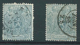 2 X N°23Ad, 1c Gris Bleuté.  Nuances Claire Et Foncée - 1866-1867 Piccolo Leone