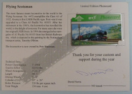 UK - BT - L&G - Train - Flying Scotsman - Christmas 1994 - 405L - BTG446 - 500ex - Ltd Edition - Mint In Folder - BT Algemene Uitgaven