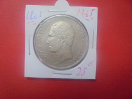 Léopold 1er. 5 Francs 1865 ARGENT (A.1) - 5 Francs