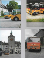 CPA PHOTO ORIGINALE  SUISSE 4 X POSTALAUTO AUTO PÖSTALE CAR POSTAL - Collections & Lots