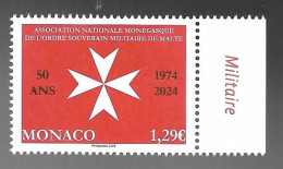 Monaco 2024 - 50 Ans De L'association De L'ordre Souverain Militaire De Malte ** - Unused Stamps