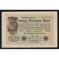 ALLEMAGNE - PICK 108 D - 20 MILLIONEN MARK - 01/09/1923 - TTB - 1 Million Mark
