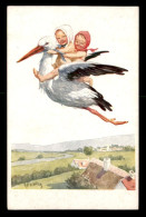 ILLUSTRATEURS - FEIERTAG - BEBES SUR UNE CIGOGNE - Feiertag, Karl