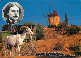 13 - Fontvieille - Multivues - Portrait D'Alphonse Daudet - Chèvres - Le Moulin De Daudet - CPM - Voir Scans Recto-Verso - Fontvieille