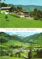 SAALBACH HINTERGLEMM, SALZBURG, MULTIPLE VIEWS, PENSION, ARCHITECTURE, CARS, PANORAMA,  AUSTRIA, POSTCARD - Saalbach