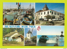85 BEAUVOIR SUR MER En 5 Vues N°102 Port Du Bec Place Marché Le PASSAGE DU GOIS Moulin à Vent Citroën Visa - Beauvoir Sur Mer