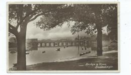 Postcard Devon Barnstaple Rp Bridge And River Posted 1927 Rp - Other & Unclassified