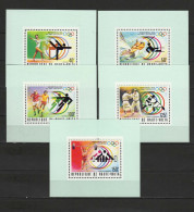 Burkina Faso (Upper Volta) 1976 Olympic Games Montreal, Sailing, Football Soccer, Judo Etc. Set Of 5 S/s MNH -scarce- - Zomer 1976: Montreal