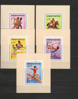 Burkina Faso (Upper Volta) 1976 Olympic Games Montreal, Equestrian, Athletics Etc. Set Of 5 S/s MNH -scarce- - Zomer 1976: Montreal