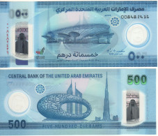 UNITED ARAB EMIRATES New  500  Dirhams  Polimer  2023  "symbol Of Emirati Culture, Tourism And Sustainability" - Ver. Arab. Emirate