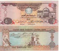 UNITED ARAB EMIRATES  5  Dirhams  P26b   Dated 2013    "Sharjah Market + Eagle At Back " - Ver. Arab. Emirate