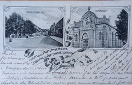 Gruss Aus Püttlingen - Puttelange Synagoge Napoleonsplatz S/w  Postalisch Gelaufen 1906 - Puttelange