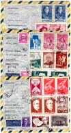 Brasilien 1957/59, 3 Luftpost Einschreiben Briefe  N. Deutschland - Briefe U. Dokumente