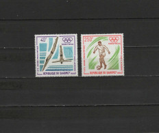 Dahomey 1976 Olympic Games Montreal, High Jump, Football Soccer Set Of 2 MNH - Ete 1976: Montréal