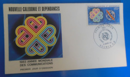 LETTRE 1 Er JOUR DE NOUVELLE CALEDONIE -    1983 - FDC