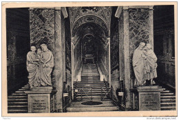 1933 CARTOLINA - ROMA  LA SCALA SANTA - Autres Monuments, édifices