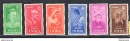 1952 India - Stanley Gibbson N. 337-42 - 6 Valori - Poeti E Santi Indiani - MNH** - Other & Unclassified