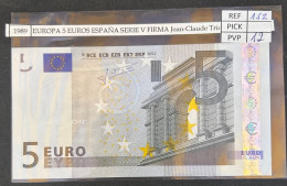 BILLETE EUROPA 5 EUROS BILLETE ESPAÑA SERIE V P-8v.1  - Otros – Europa