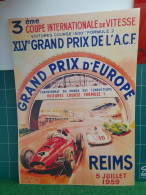 COURSE AUTOMOBILE REIMS 1959 - AFFICHE POSTER - Voitures