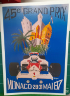 COURSE AUTOMOBILE MONACO 1987 - AFFICHE POSTER - Voitures