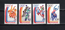Liechtenstein 1976 Olympic Games Montreal, Judo, Volleyball, Athletics Set Of 4 MNH - Sommer 1976: Montreal