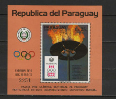 Paraguay 1974 Olympic Games Montreal / Innsbruck S/s MNH - Ete 1976: Montréal