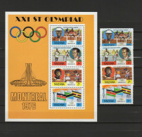 Tanzania 1976 Olympic Games Montreal, Athletics, Boxing Set Of 4 + S/s MNH - Sommer 1976: Montreal