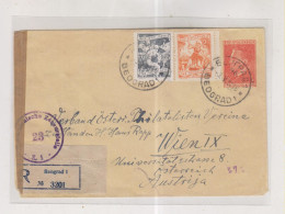 YUGOSLAVIA,1951 BEOGRAD Registered  Censored Postal Stationery Cover To Austria - Briefe U. Dokumente