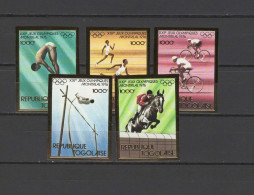 Togo 1976 Olympic Games Montreal, Athletics, Cycling, Equestrian Set Of 5 Imperf. MNH -scarce- - Sommer 1976: Montreal