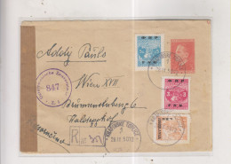 YUGOSLAVIA,1950 KRAPINSKE TOPLICE Registered  Censored Postal Stationery Cover To Austria - Covers & Documents